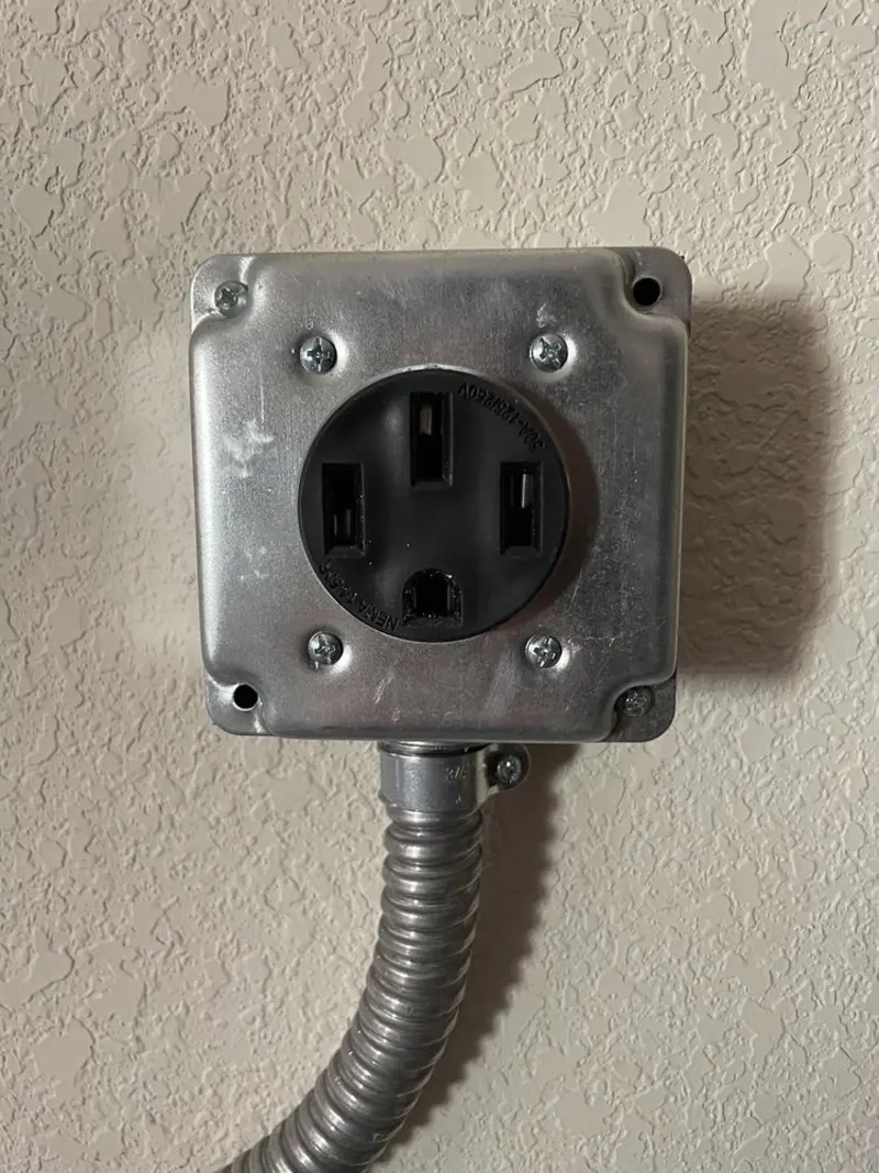 NEMA 14-50 outlet installed for Electrical Panel Upgrade in Houma